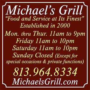 Michael's Grill Hours - Monday through Thursday 11am - 9pm Friday and Saturday 11am - 10pm Sunday closed